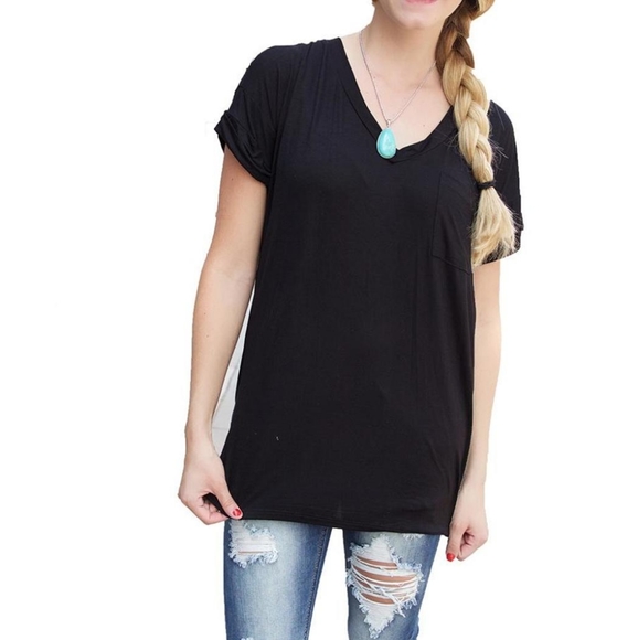 boyfriend v neck tee